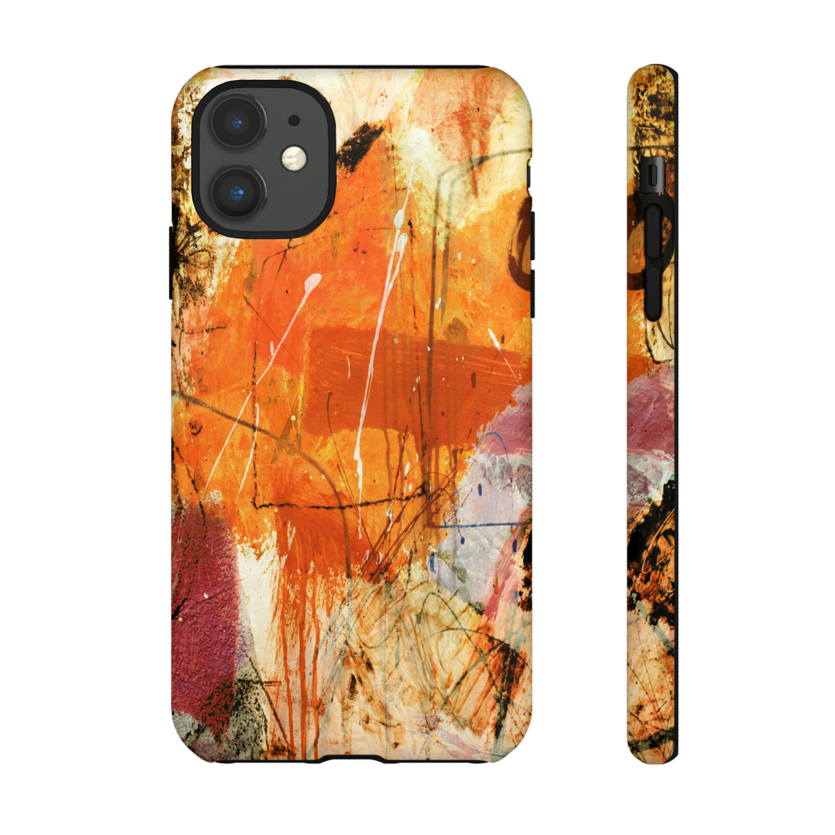 Abstract Orange Art - Protective Phone Case