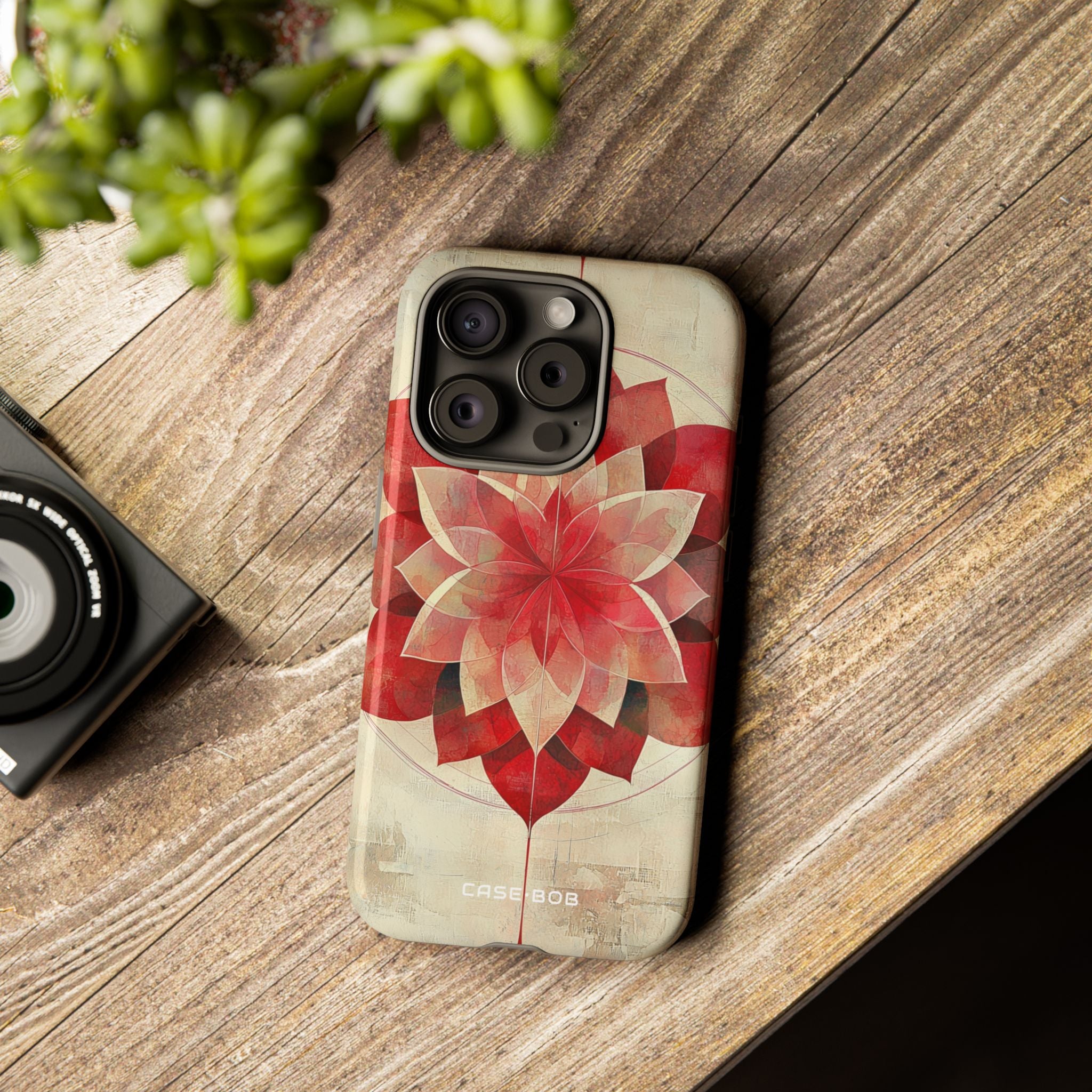 Crimson Bloom iPhone 15 Pro Case - Tough