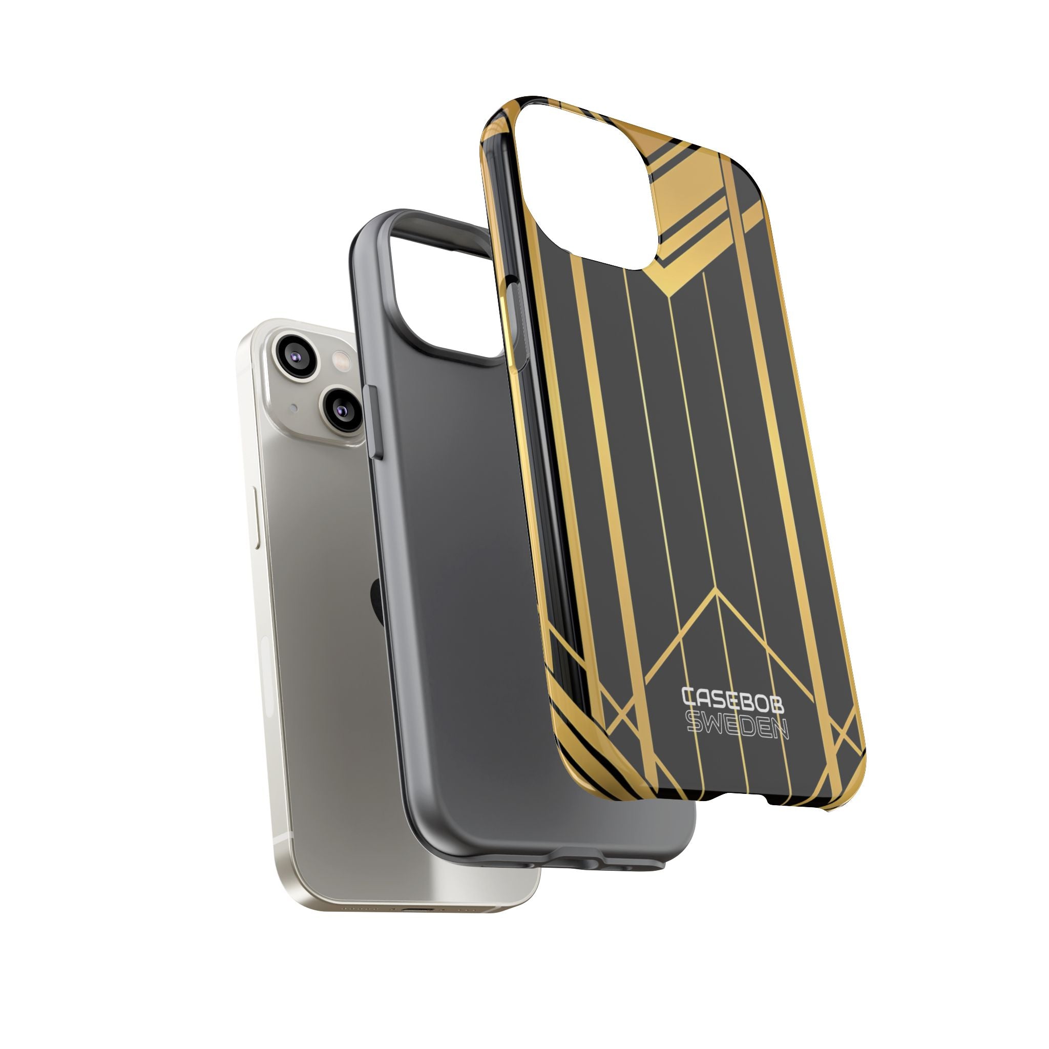 Golden Geometric Symphony iPhone 14 - Tough