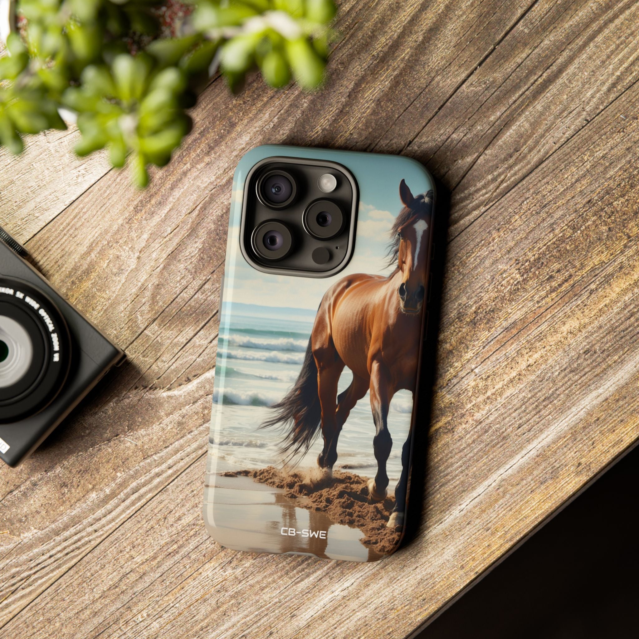 Horse Gallops Shoreline - iPhone Case