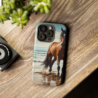 Horse Gallops Shoreline - iPhone Case