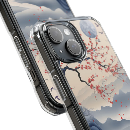 Crimson Blossom Moon iPhone 15 Case - Impact
