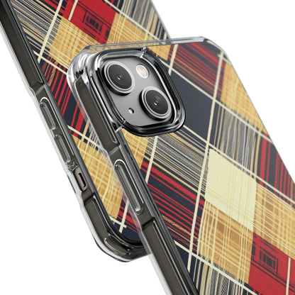 Plaid Diamond Tapestry iPhone 14 - Impact Clear+