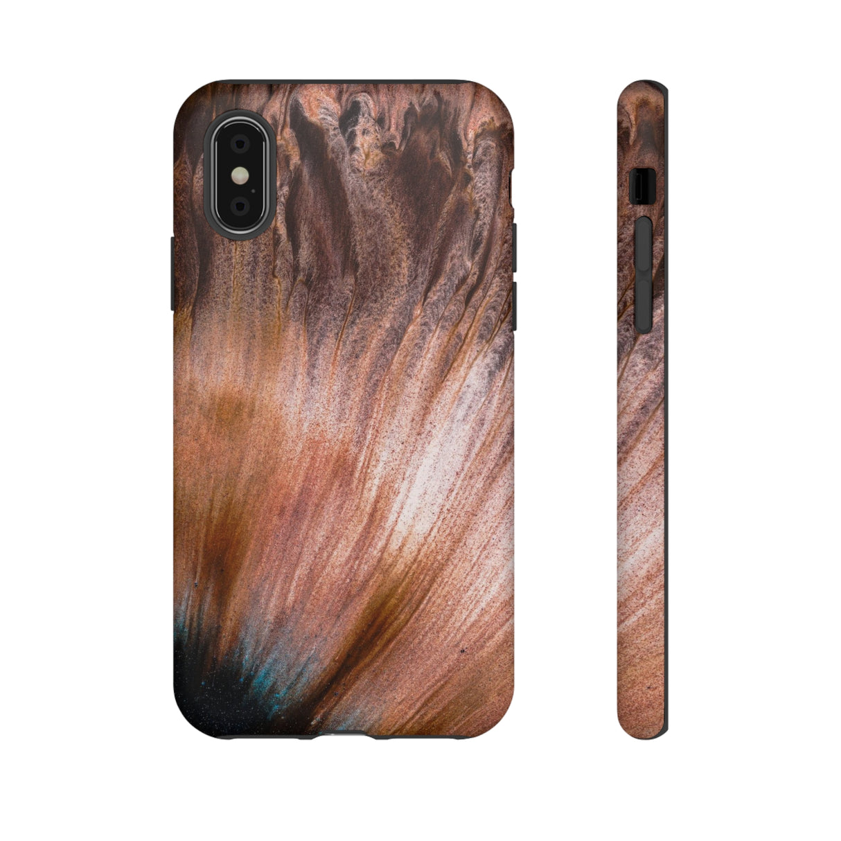 Light Brown Ink Art iPhone Case (Protective) iPhone X Matte Phone Case