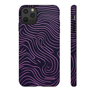 Purple Line Minimalism - Protective Phone Case