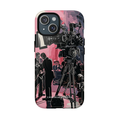 Retro Cinematic Spotlight iPhone 15 | Tough+ Phone Case