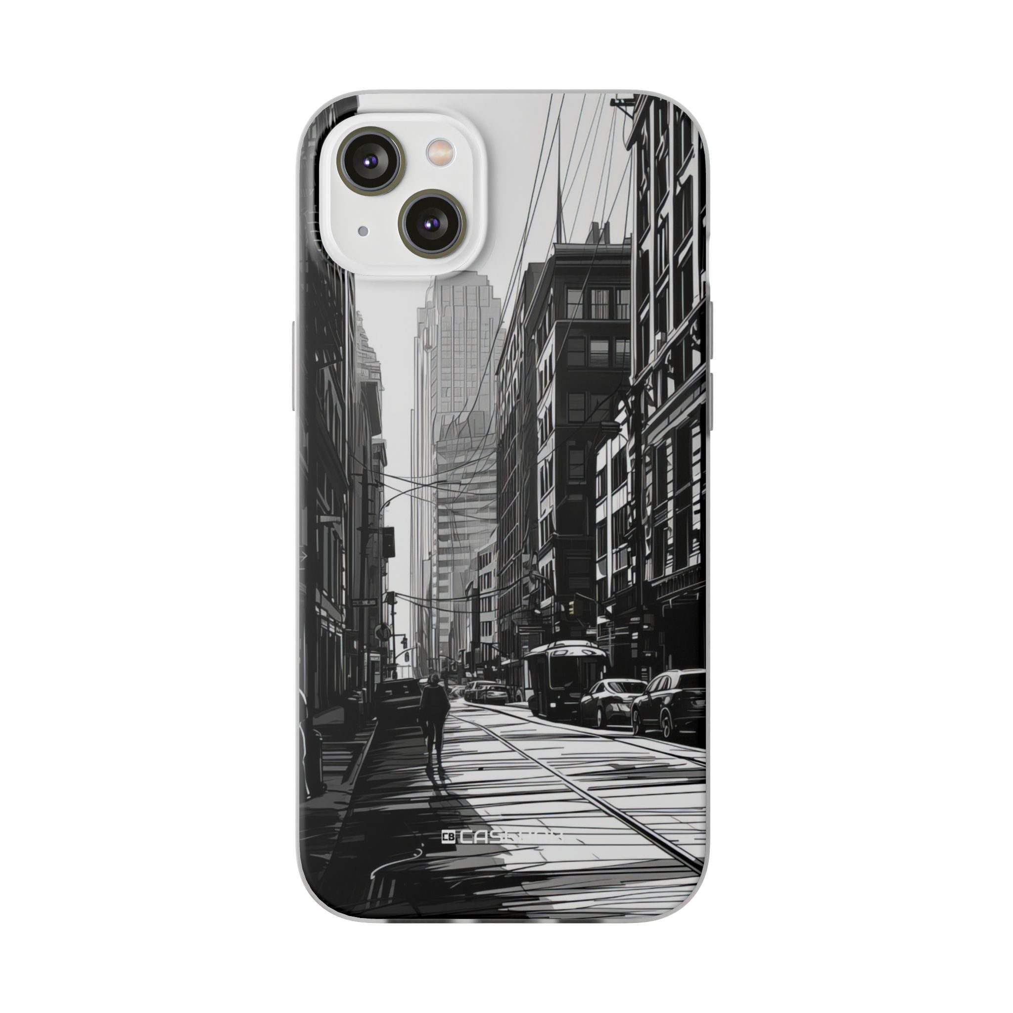 Noir Urban Serenity | Flexible Phone Case for iPhone