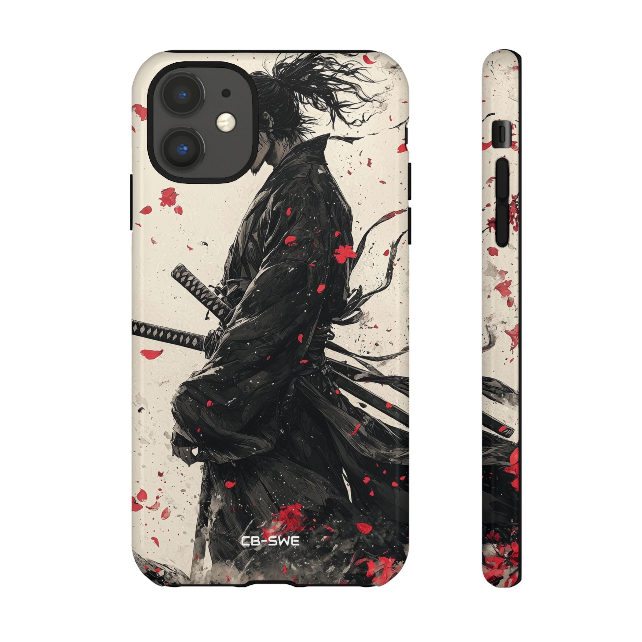 Falling Samurai Petals - iPhone Case