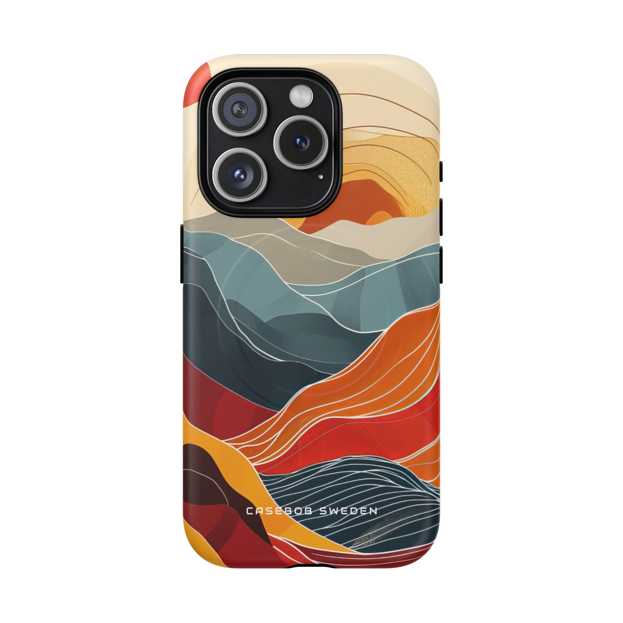 Harmonic Flow of Lines and Color iPhone 15 | Tough+ Phone Case