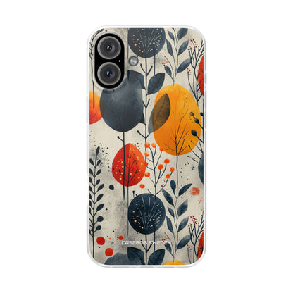 Modern Autumn Leaf Pattern - Flexi iPhone 16 Phone Case