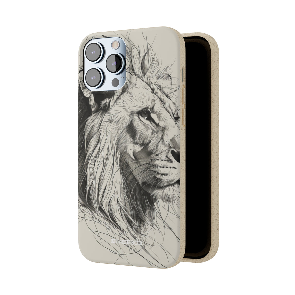 Majestic Linework Lion | Biodegradable Phone Case