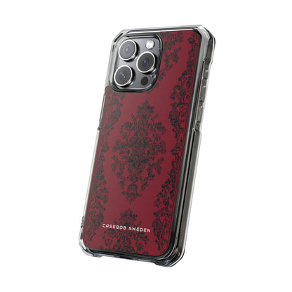 Gothic Crimson Elegance iPhone 15 - Clear Impact Phone Case