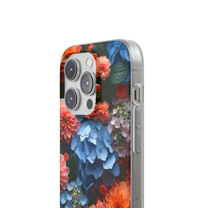 Blue Floral Bliss - Flexi iPhone 14 Phone Case