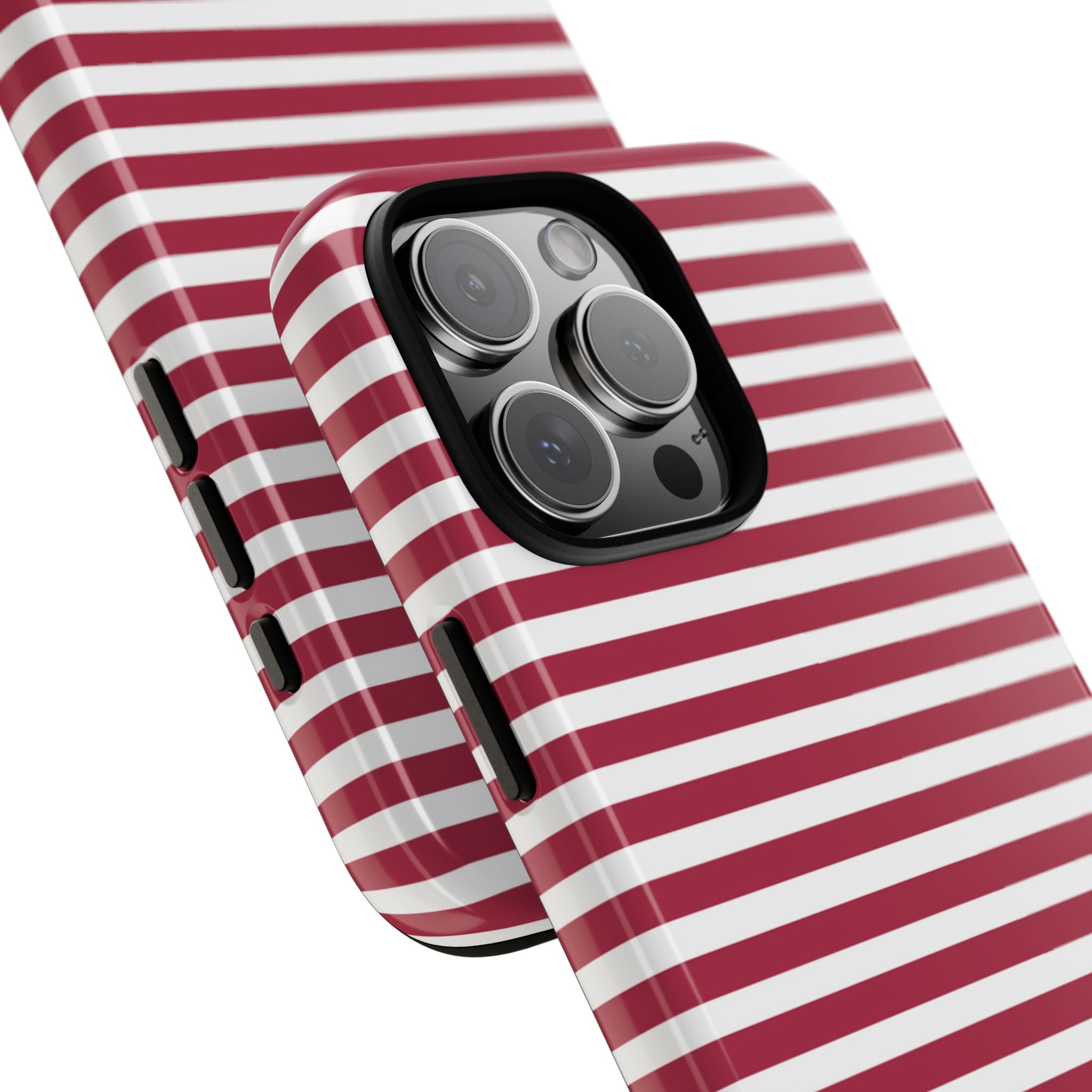Crimson Stripes Flow - iPhone Case