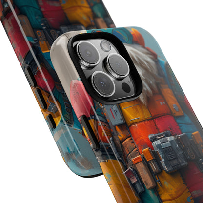 Whimsical Robot Wanderer iPhone 16 - Tough