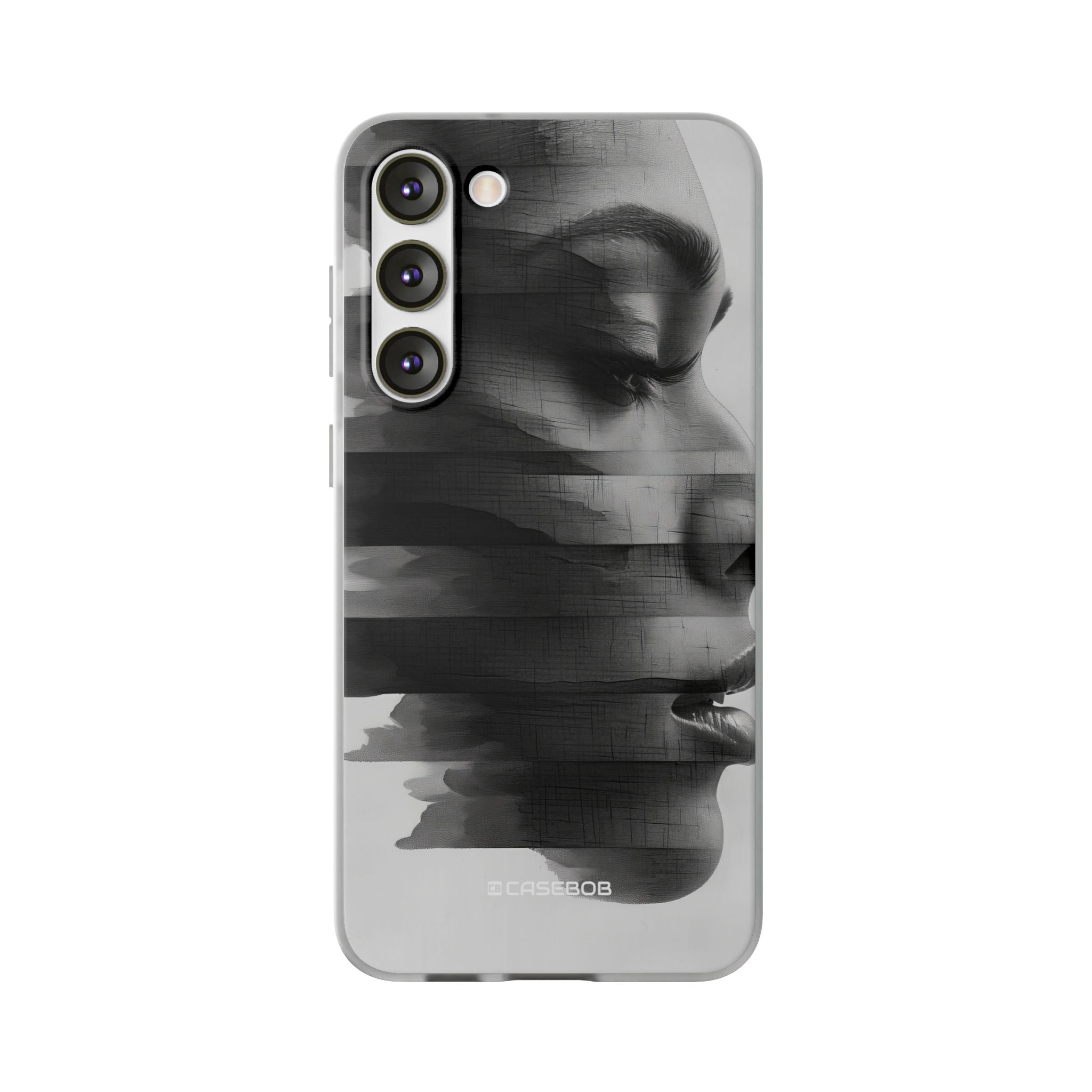 Abstract Glitch Portrait | Flexible Phone Case for Samsung Galaxy