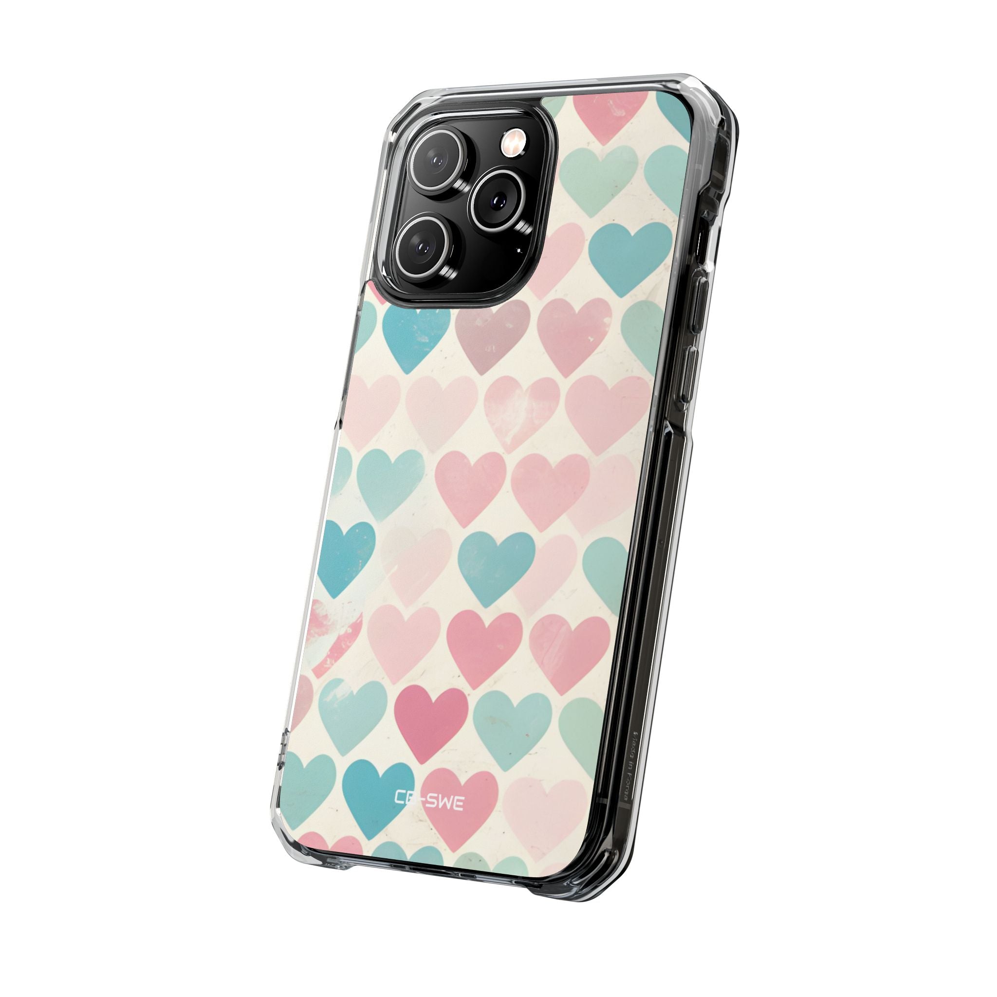 Retro Hearts Symmetry iPhone Case - Impact