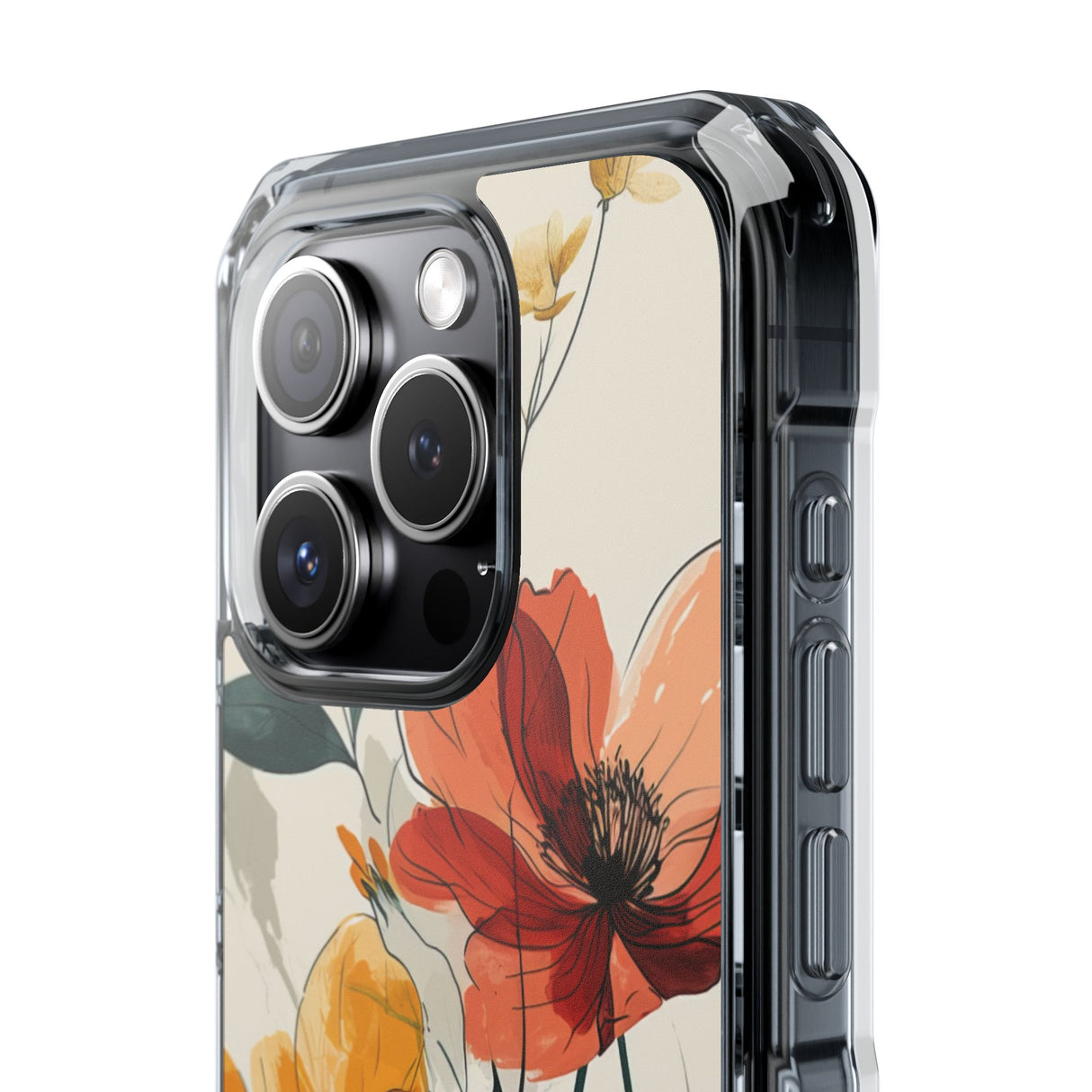 Serene Floral Harmony - Phone Case for iPhone (Clear Impact - Magnetic)