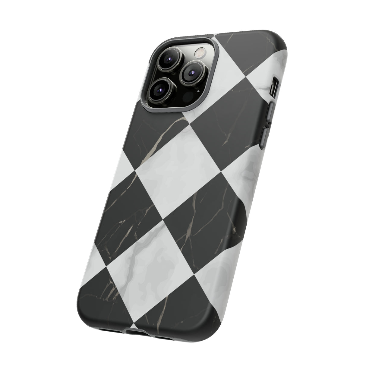 Check Marble - Protective Phone Case