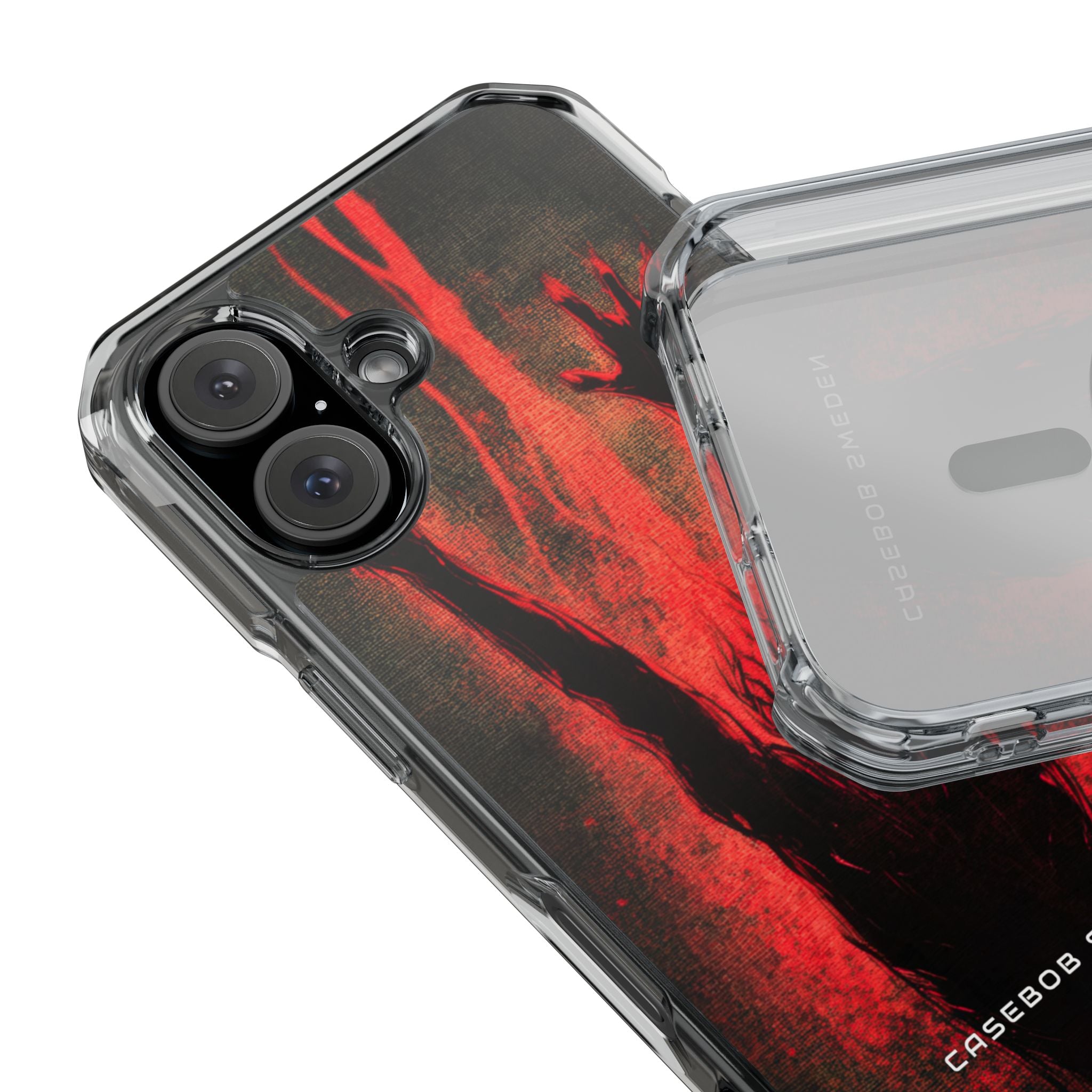 Gothic Crimson Ascension iPhone 16 - Clear Impact Phone Case