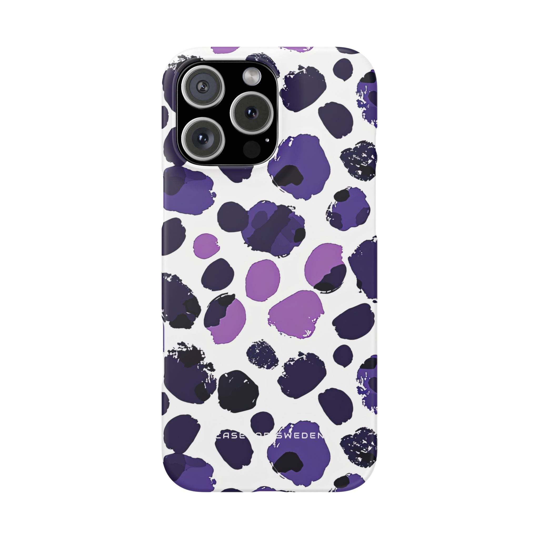 Purple Inkblots iPhone 16 - Slim Phone Case