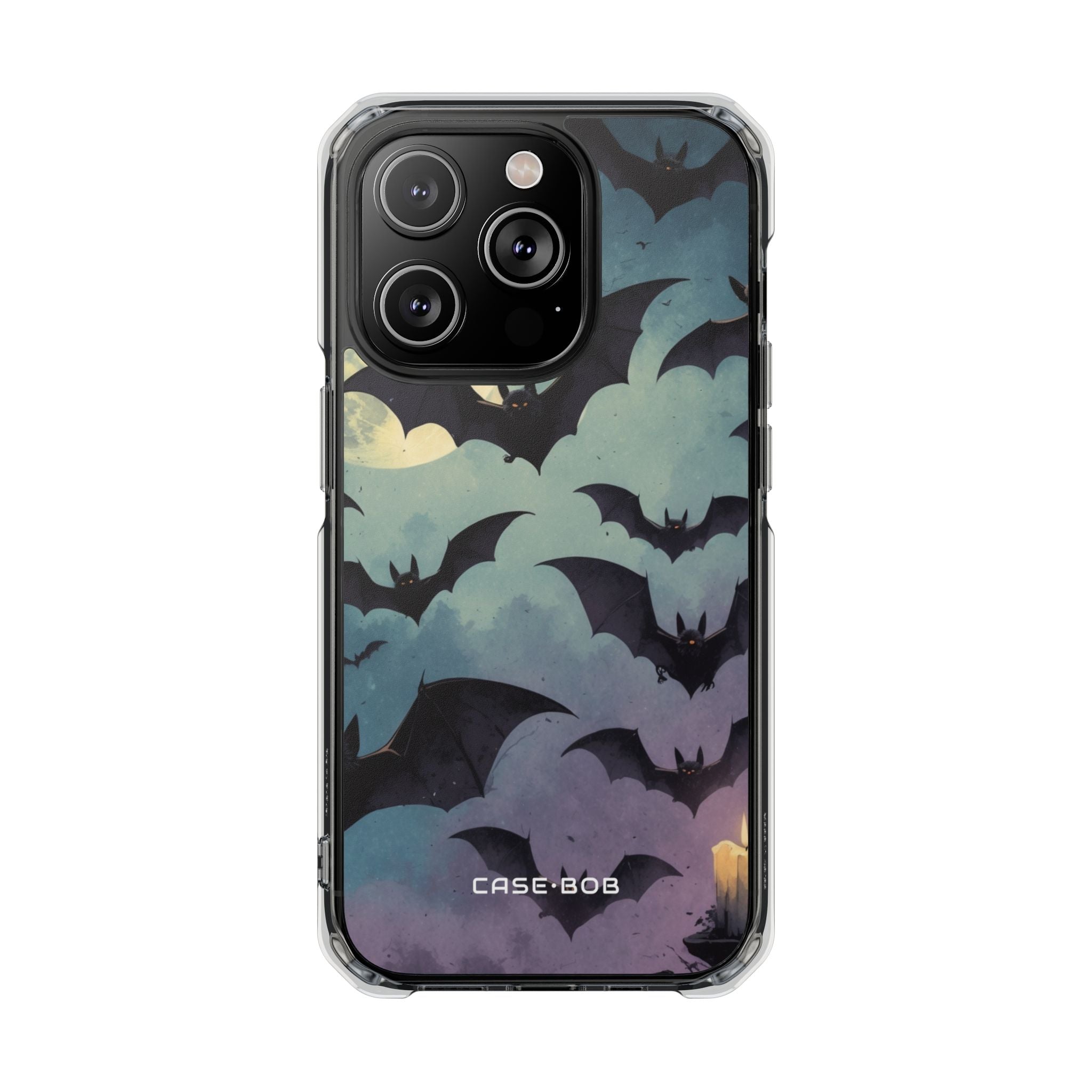 Glowing Bat Swarm iPhone 14 Pro Case - Impact