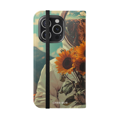 Sunflower Astronaut - iPhone 15 Pro Case - Wallet