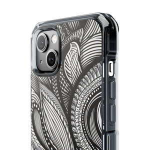 Organic Whirl - Phone Case for iPhone (Clear Impact - Magnetic)