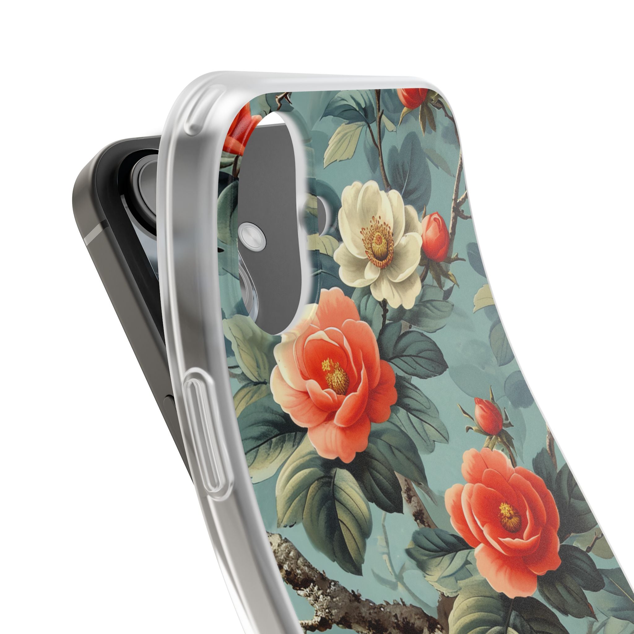 Vintage Floral Romance iPhone 16 - Flexi-Telefonhülle