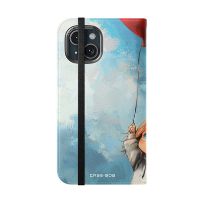 Heart Balloon Glow - iPhone 15 Case - Wallet