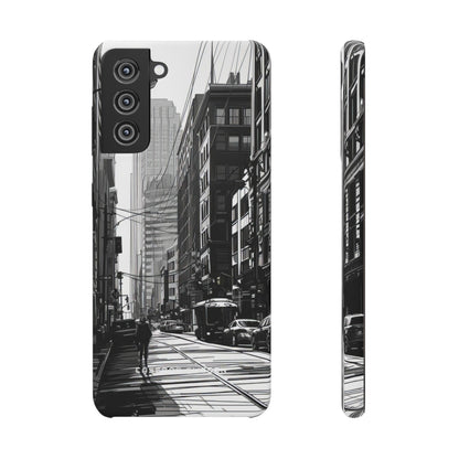 Urban Cityscape Line Perspective Samsung S21 - Slim Phone Case