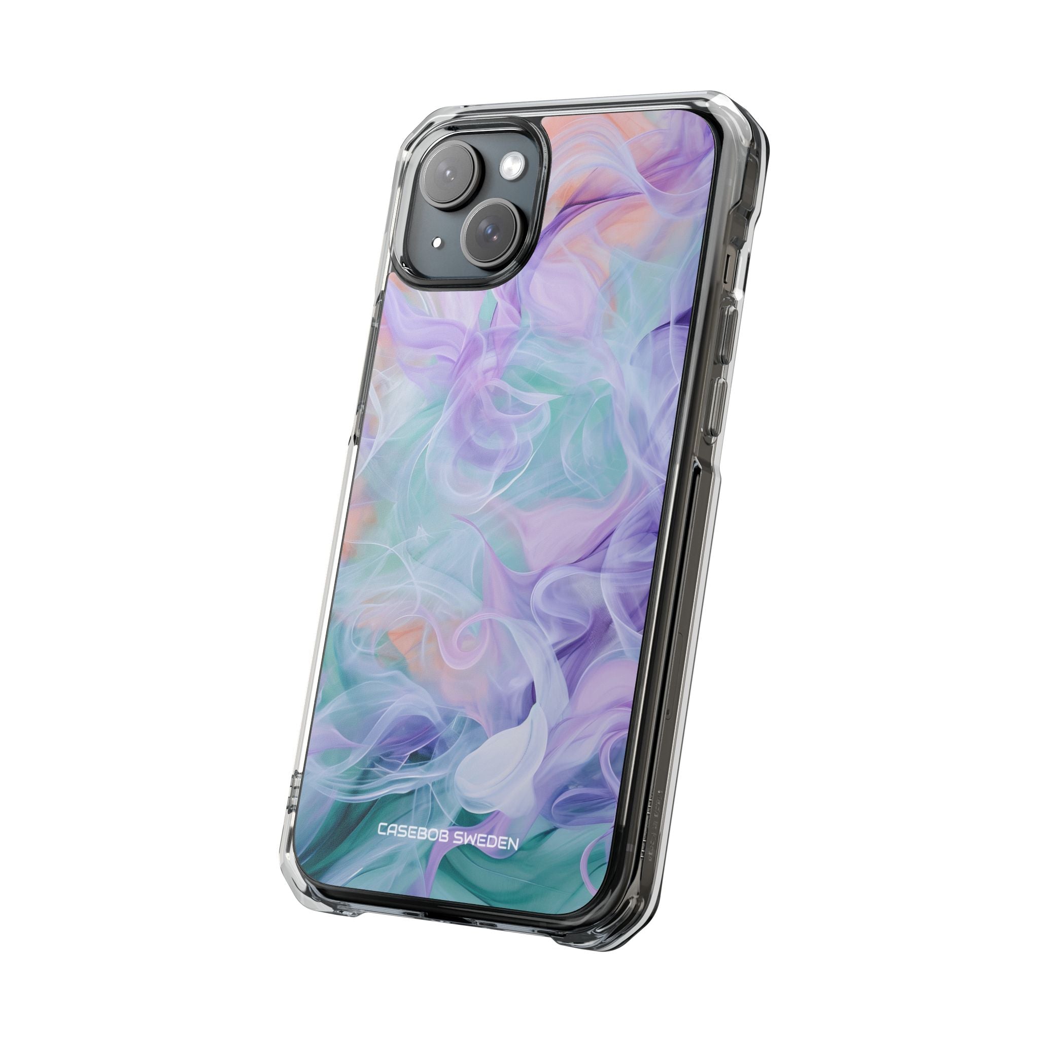 Purple Peach Whirl - Clear Impact iPhone 15 Phone Case