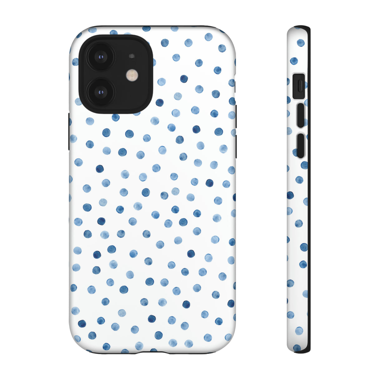 Blue Dots Pattern - Protective Phone Case