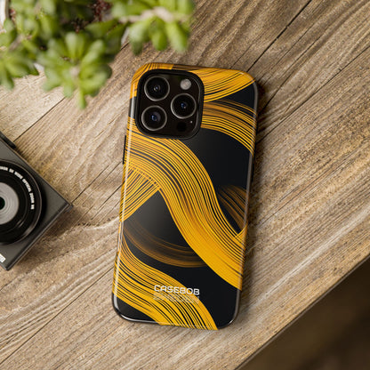 Yellow Flow Lines iPhone 16 - Tough