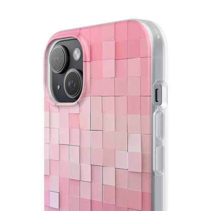 Gradient Pink Mosaic iPhone 15 - Flexi Phone Case