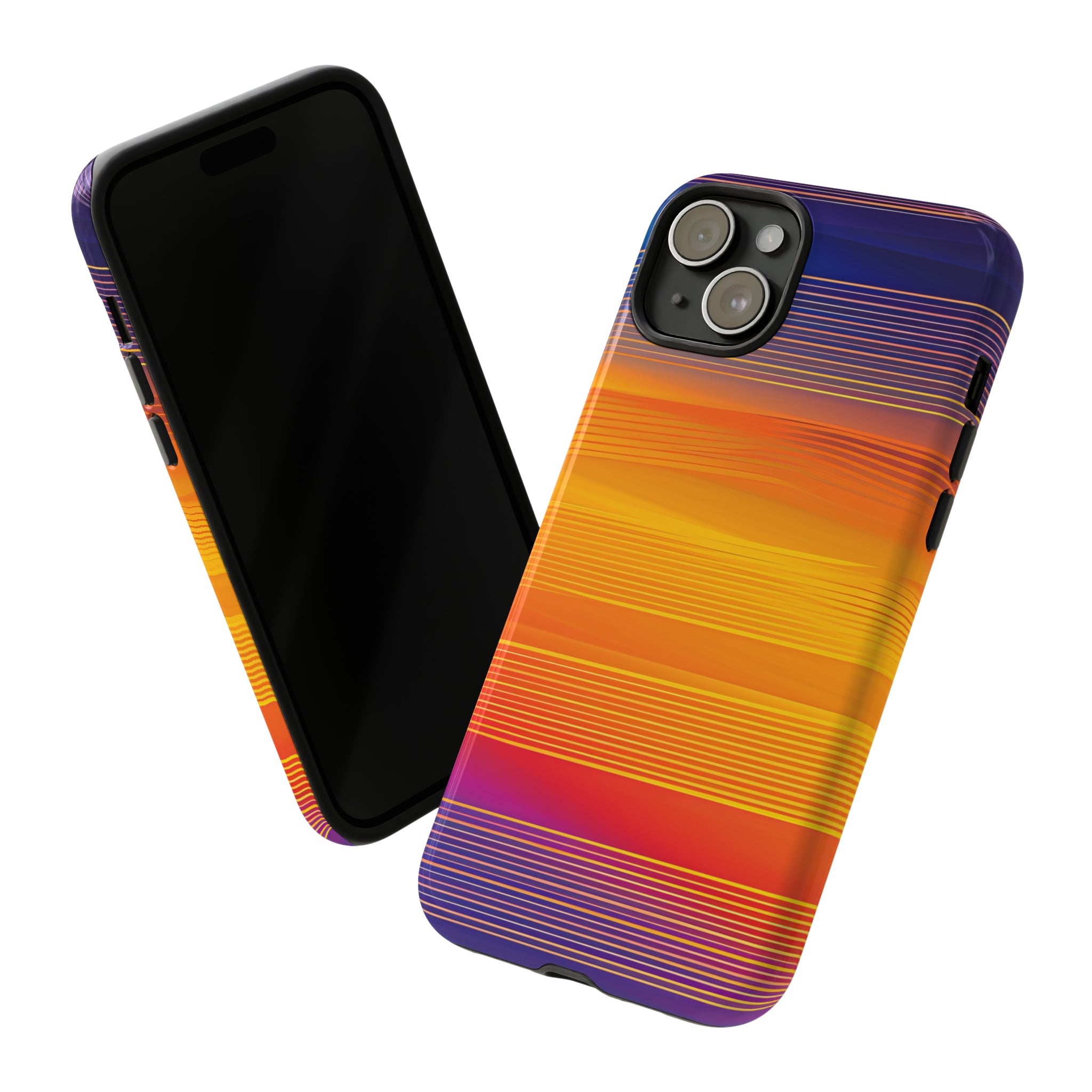 Orange Fusion: Data Artistry - Protective Phone Case