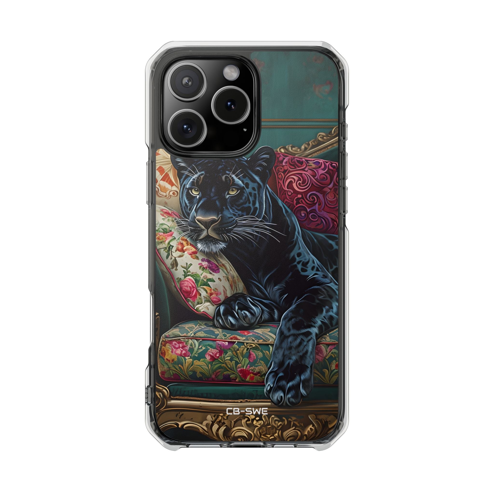 Panther on Vintage Chaise iPhone Case - Impact