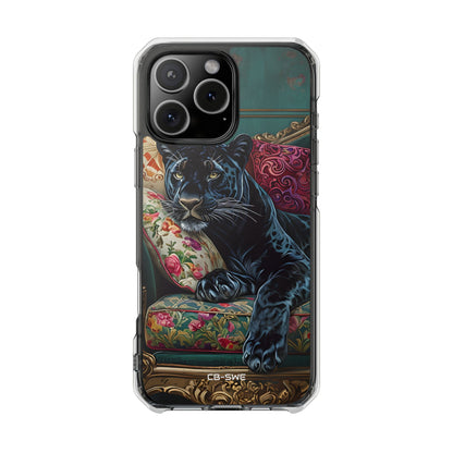 Panther on Vintage Chaise iPhone Case - Impact