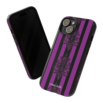 Damask Elegance Purple iPhone 15 Case - Tough