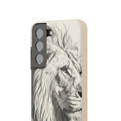 Majestic Linework Lion | Biodegradable Phone Case