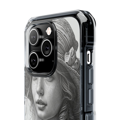 Serene Sketch Portrait - Phone Case for iPhone