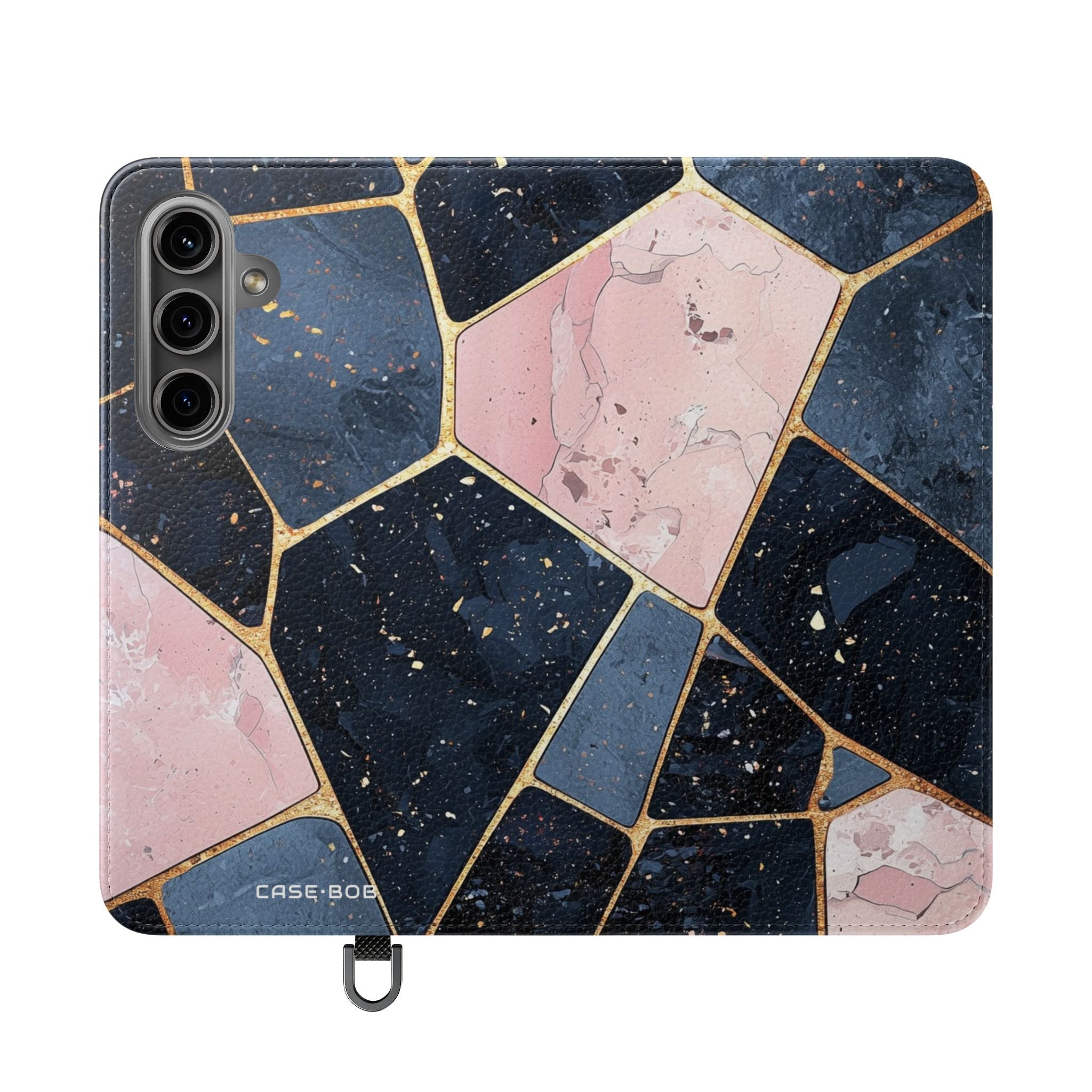 Golden Mosaic Navy - Samsung S24 Case - Wallet