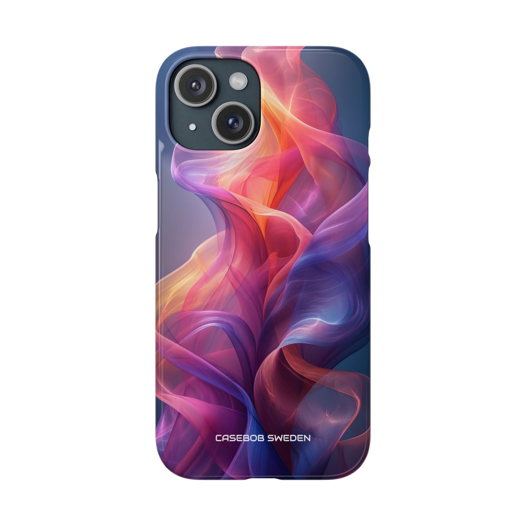 Violet Orange Flow - Slim iPhone 15 Phone Case