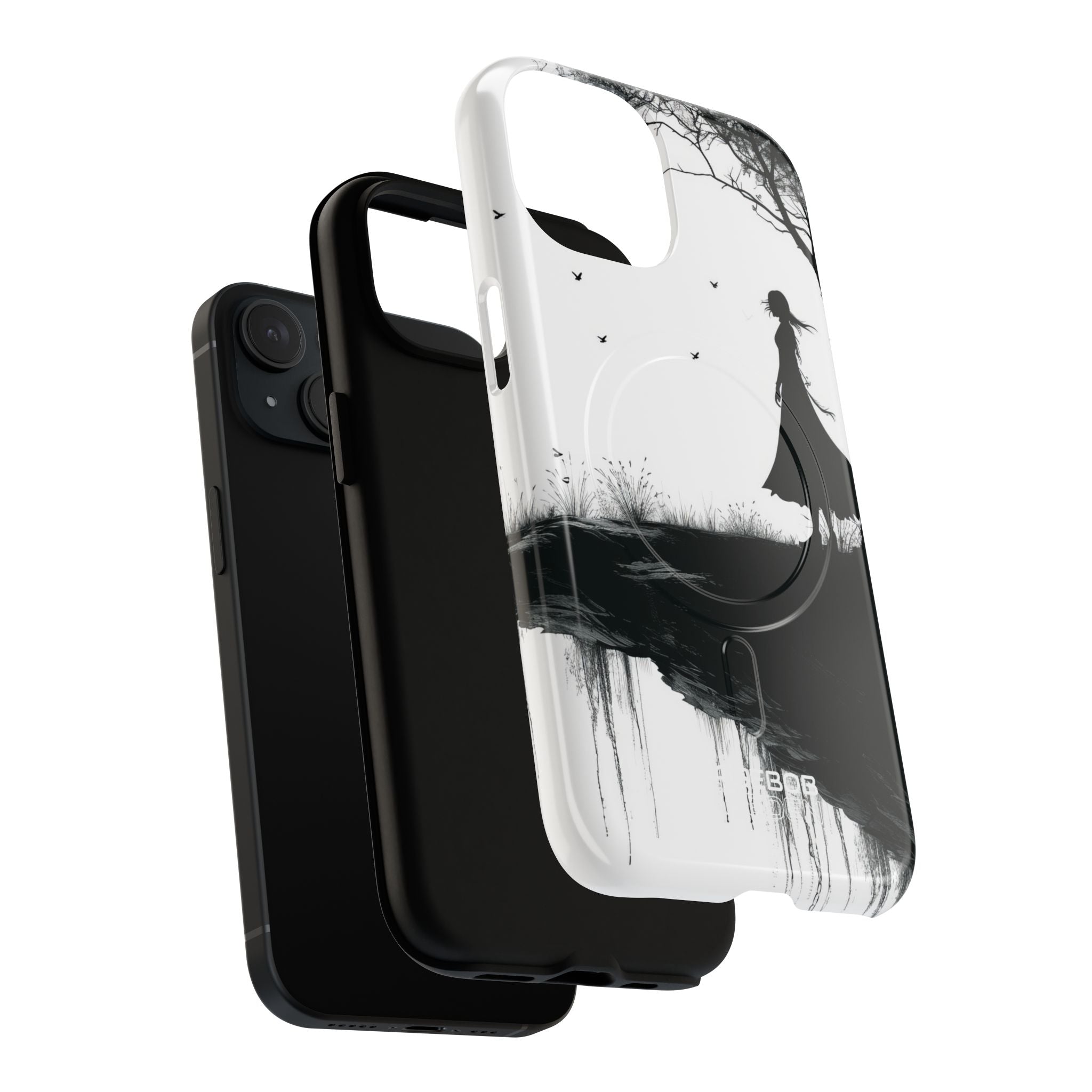Silhouette sulla scogliera solitaria iPhone 15 - Tough+