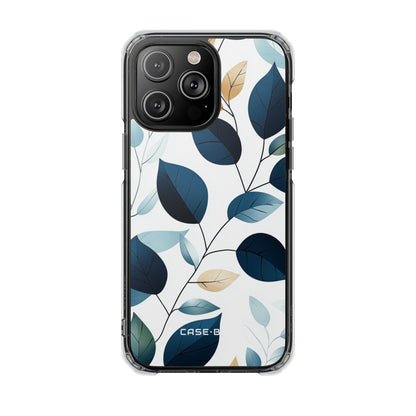 Navy Leaf Veins iPhone 14 Pro Max Case - Impact