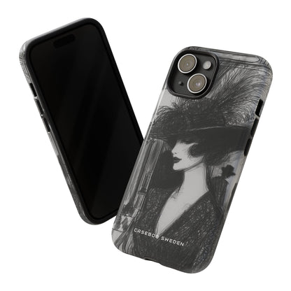 Timeless Elegance in Monochrome iPhone 15 - Tough Phone Case