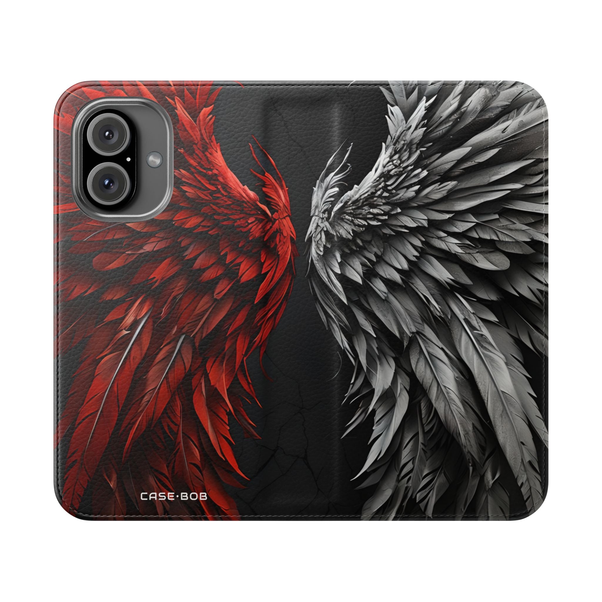 Crimson Silver Wings - iPhone 16  Case - Wallet