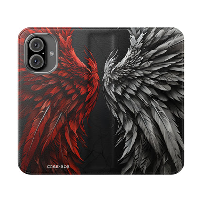 Crimson Silver Wings - iPhone 16  Case - Wallet