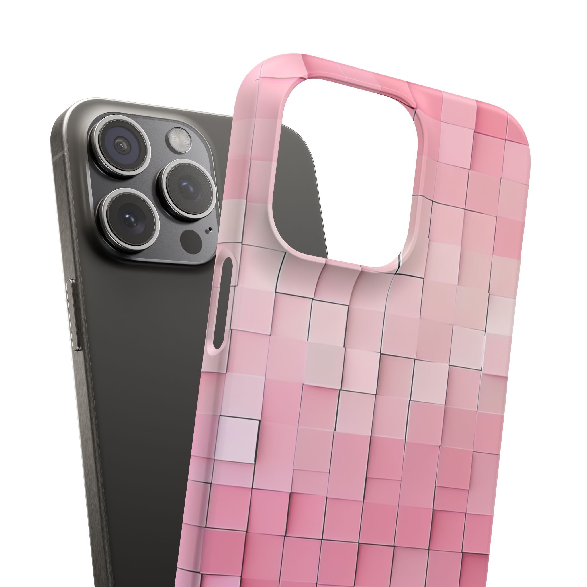 Gradient Pink Mosaic iPhone 15 - Slim Phone Case