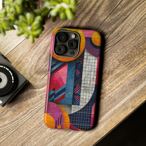 Lively Neon Geometry - Protective Phone Case